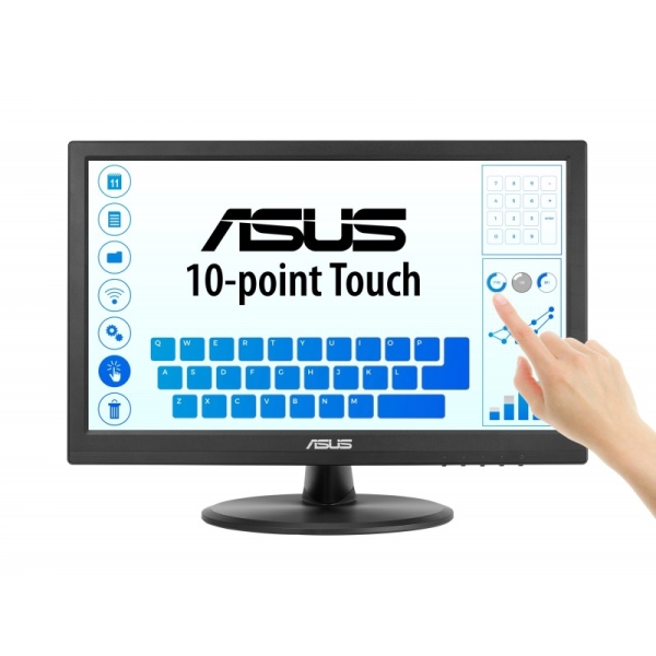Asus Vt169He Monitor Tactil 15.6" Led Ips Fullhd 60Hz - Capacidad Tactil 10 Puntos - Respuesta 5Ms - 16:9 - Hdmi, Vga - Vesa 75X75Mm