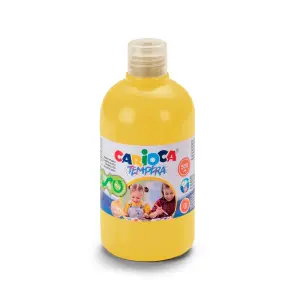 Carioca Botella Tempera 500ml Amarillo - Colores Superlavables y Alta Opacidad