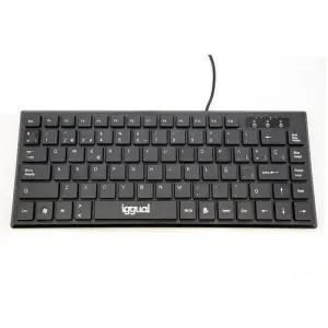 iggual Teclado USB Compacto TKL Slim Negro