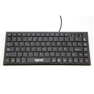 iggual Teclado USB Compacto TKL Slim Negro