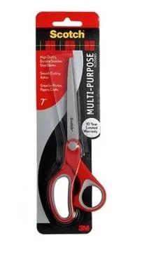 Scotch Tijeras Ergonómicas 18cm Acero Inoxidable Color Rojo