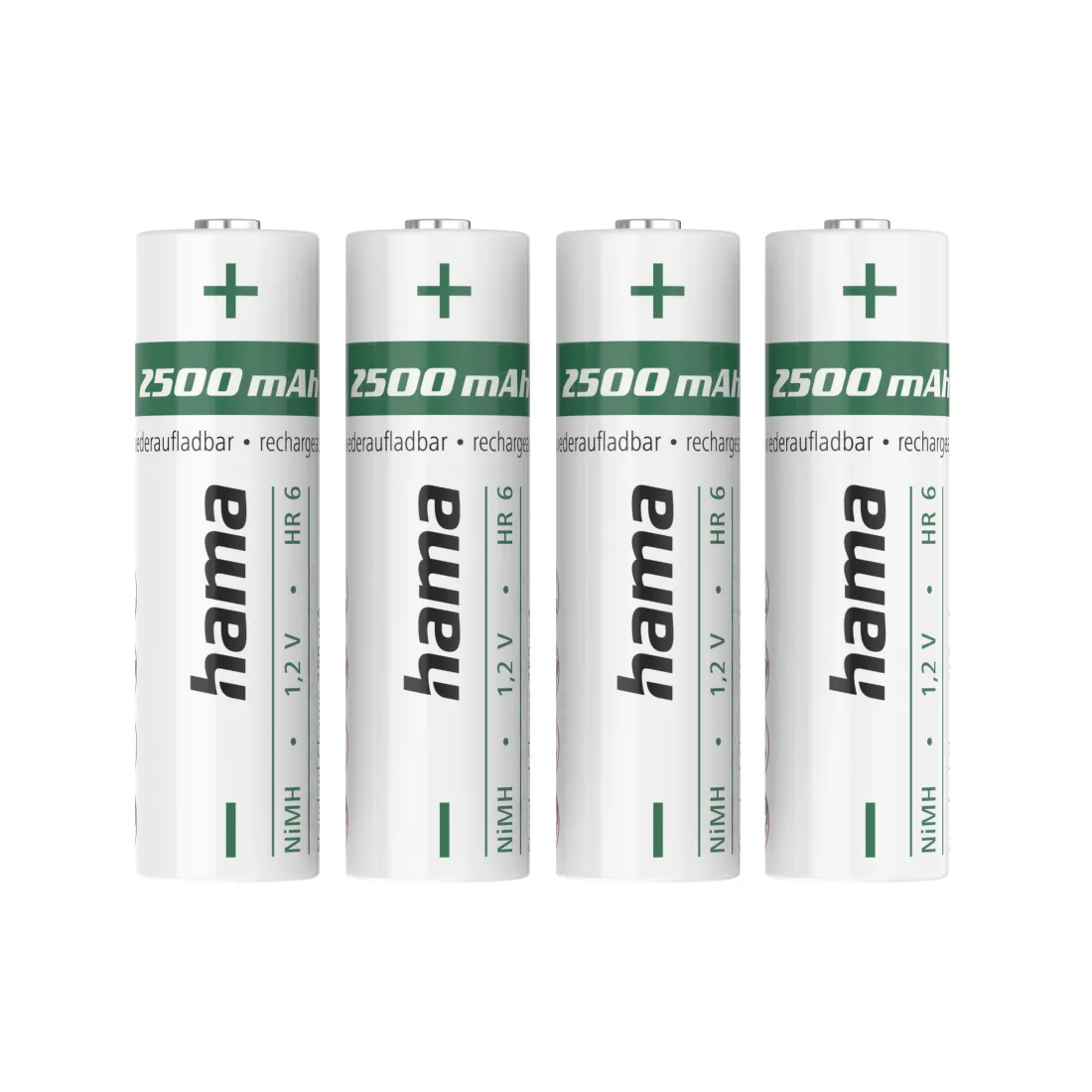 Hama Pack De 2 Pilas Recargables AA NiMH 1.2V 2500mAh Color Blanco