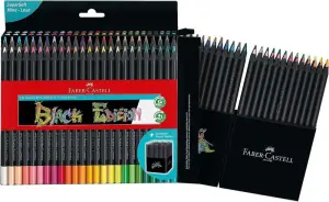 Faber-Castell Black Edition Pack de 50 Lápices de Colores Mina Supersuave Madera Negra