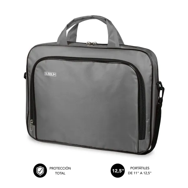 SUBBLIM Maletín Oxford Para Ordenador Portátil 11-12,5" Gris