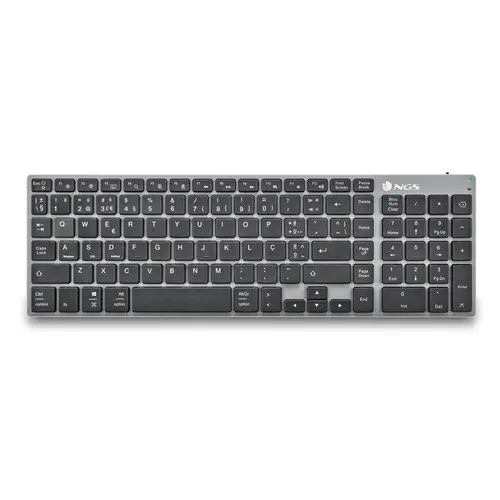 NGS Fortune-BT Teclado Multidispositivo Inalámbrico USB Bluetooth Portugués Silencioso Teclas X-Type Batería Recargable