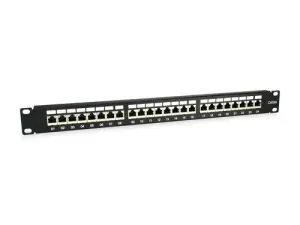 PATCH PANEL 24 PUERTOS CATEGORIA 6A 1U COLOR NEGRO 326625