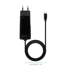 TOOQ Cargador De Pared USB-C PD 45W Con Sistema GaN Color Negro Cubico