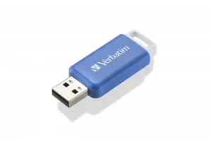 Verbatim Pendrive V Databar 64GB Hi-Speed Retráctil USB 2.0 Azul