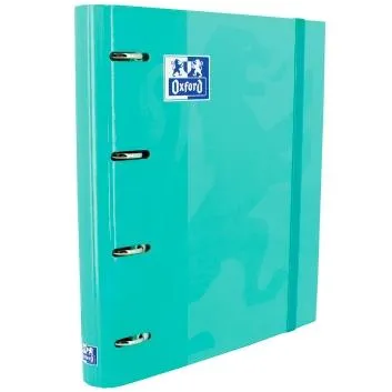 Oxford Carpeta Anillas 4X35mm Classic European Binder con Recambio 100H A4+ 5X5 T/Extradura Ice Mint
