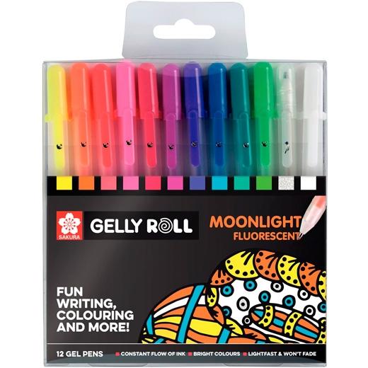 Talens Sakura Bolígrafos Gelly Roll Moonlight Estuche De 12 C/Surtidos