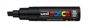 Posca PC-8K Marcador de Pintura 8mm Punta Biselada Tinta Acrílica Color Negro