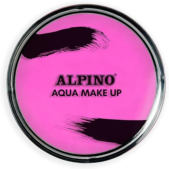 Alpino Aqua Make-Up Polvera De Maquillaje Facial Acuarelable - Se Lava Con Agua Y Jabon - Color Rosa
