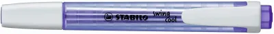 Stabilo Swing Cool Marcador Fluorescente Lavanda - Cuerpo Plano - Punta Biselada - Trazo 1-4mm - Tinta a Base de Agua - Antisecado