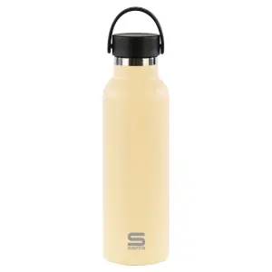 Safta Botella Termo de 600ml - Acero Inoxidable - Asa Superior - Color Arena