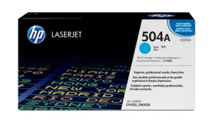 HP LaserJet Toner Cian 504A para CP 3525