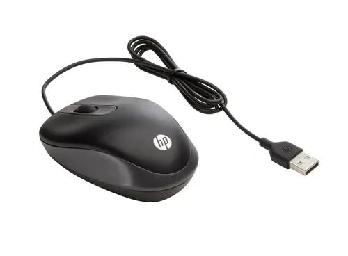 HP Travel Mouse USB - 1000 DPI - Diseño Ultraligero y Ambidiestro - Negro