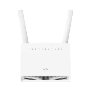 Cudy Router WiFi 4G LTE Cat 12 AX3000, Velocidad Hasta 1000Mbps, 4 Puertos, 1 Ranura Nano SIM, Blanco