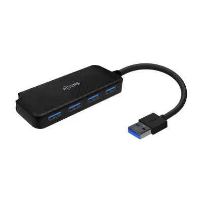 Aisens Hub USB 3.0 Tipo A/M-4X Tipo A/H 15cm Negro