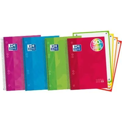 Oxford Cuaderno Classic Europeanbook 4 Write&Erase 120H A5+ 5X5 Microperforado T/Extradura C/Surtidos