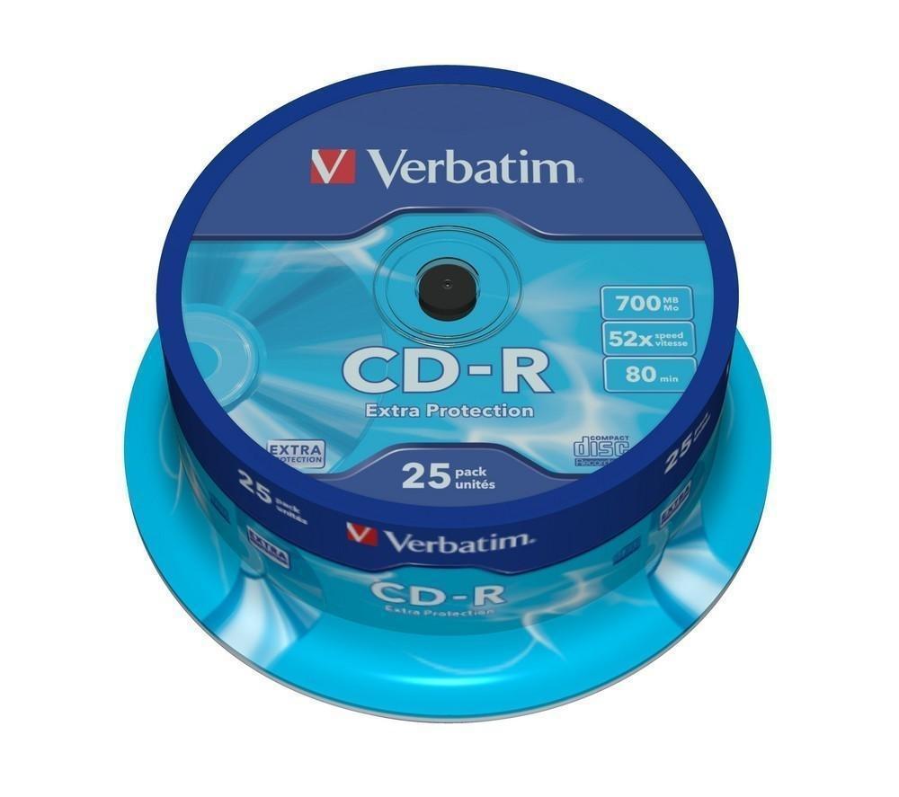 Verbatim Cd-R, 700Mb, 52X, 25 Pack Spindle, Superficie Extra Protection