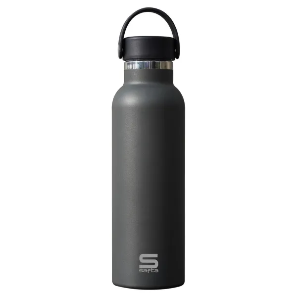 Safta Botella Termo 600ml Acero Inoxidable Asa Superior Color Gris