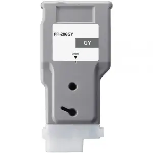 Canon PFI206 Gris Cartucho de Tinta Pigmentada Compatible Reemplazo PFI206GY