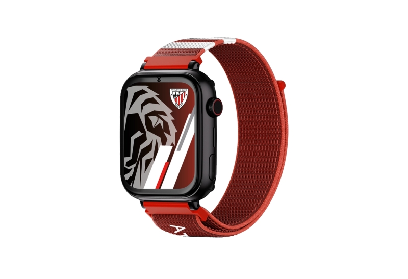 Savefamily Reloj Inteligente Smartwatch Infantil Savewatch Plus Edicion Athletic Club Con Gps Y Llamada - Correa Tela Roja