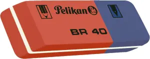 Pelikan Gomas BR40 Doble Función para Tinta y Lápiz - Alta Calidad - Azul/Rojo