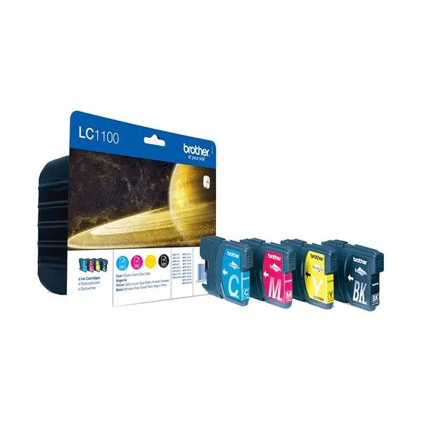 Brother Lc1100 Pack De 4 Cartuchos De Tinta Originales - Lc1100Valbp