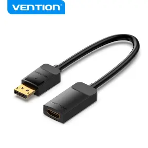 Vention Conversor DP Macho a HDMI Hembra 4K 60Hz - 0.15m - Color Negro