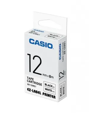 Casio Cinta Para Etiquetadora 8M X 12Mm Negro/Blanco
