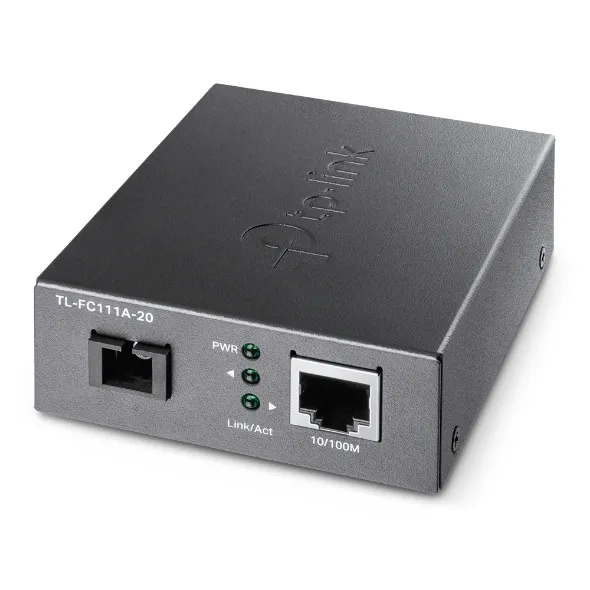 CONVERTIDOR DE FIBRA TP-LINK FC111A-20 SINGLE-MODE SC WDM BIDIRECCIONAL DE 1P RJ45 10/100 A 1P SC PORT 100MBPS