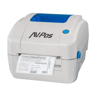 AVPos E49 Impresora Térmica de Etiquetas 102mm/s 300 DPI USB y LAN Color Gris