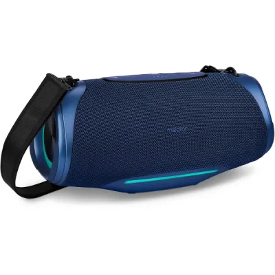Medion Life P61762 Altavoz Bluetooth 5.3 50W Resistente al Agua RGB Azul