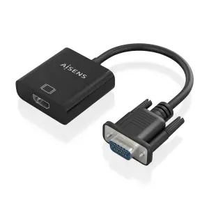 Aisens Cable Conversor SVGA+Audio a HDMI 20cm Negro