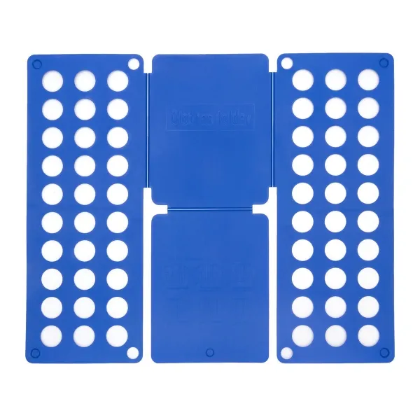 Innovagoods Doblador De Ropa - Polipropileno - Plegable - Uso Sencillo - Compacto - 24X59X1Cm - Color Azul