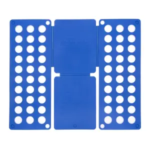 Innovagoods Doblador de Ropa - Polipropileno - Plegable - Uso Sencillo - Compacto - 24x59x1cm - Color Azul