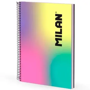 Milan Cuaderno Espiral A4 90H 120g Cuadrícula 5x5 Tapa Dura Colección Sunset