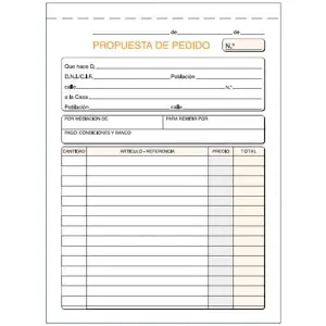 Loan Talonario Pedidos Cuarto Natural Duplicado Autocopia