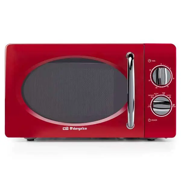 Orbegozo MI 2020 Microondas Vintage Rojo 20L 700W 6 Niveles de Potencia