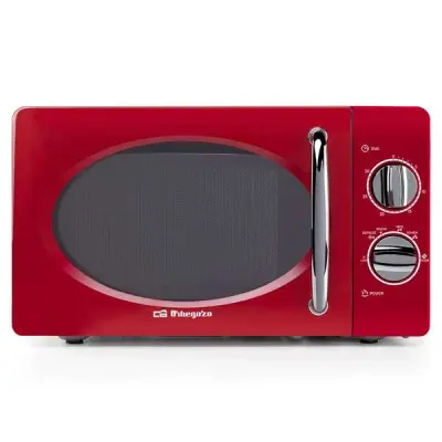 Orbegozo MI 2020 Microondas Vintage Rojo 20L 700W 6 Niveles de Potencia
