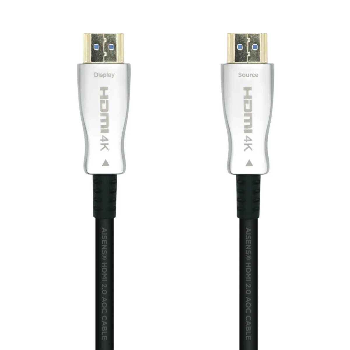 AISENS CABLE HDMI V2.0 AOC (ACTIVE OPTICAL CABLE) PREMIUM ALTA VELOCIDAD HEC 4K@60HZ 18GBPS A/M - A/M NEGRO 20M