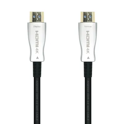 Aisens Cable Hdmi V2.0 Aoc (Active Optical Cable) Premium Alta Velocidad Hec 4K@60Hz 18Gbps A/M - A/M Negro 20M