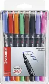 Stabilo OHPen Pack de 8 Rotuladores Permanentes Punta Media 1mm Colores Surtidos