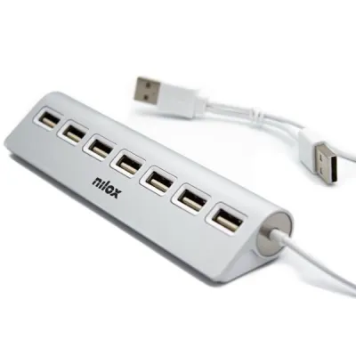 NILOX HUB 7 PUERTOS USB 2.0 - ALUMINIO