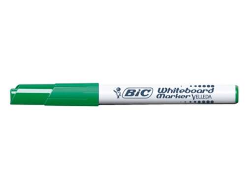 Bic Velleda 1741 Marcador Para Pizarra - Punta De 4.5 Mm - Trazo 1.4Mm - Tinta Con Base De Acetona - Borrado Optimo - Larga Duracion - Color Verde