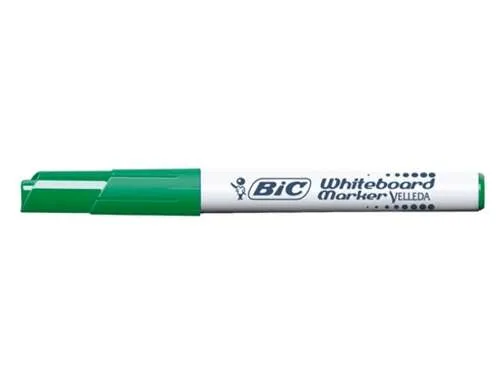Bic Velleda 1741 Marcador Para Pizarra - Punta De 4.5 Mm - Trazo 1.4Mm - Tinta Con Base De Acetona - Borrado Optimo - Larga Duracion - Color Verde