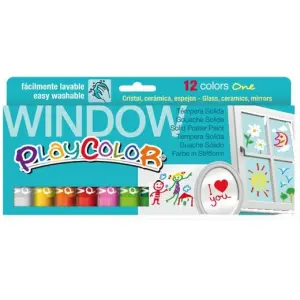 Playcolor Pintura Para Cristales En Barra - Estuche de 12 Surtidos