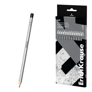 ErichKrause Art Pack 12 Lápices de Grafito Durezas Surtidas 2H-8B Cuerpo Hexagonal