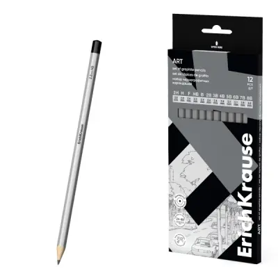 ErichKrause Art Pack 12 Lápices de Grafito Durezas Surtidas 2H-8B Cuerpo Hexagonal